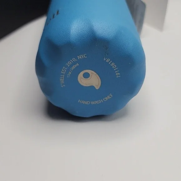 S'well Stainless Steel Triple Insulated Water Bottle Blue with Feather 17oz - Picture 3 of 5